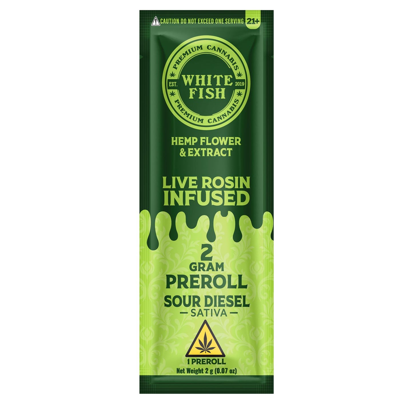 WhiteFish Single 2g Rosin-Infused Pre-Rolls