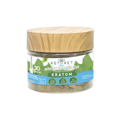 White Maeng Da Kratom Powder Jars